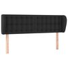 vidaXL Headboard with Ears Black 147 cm Faux Leather