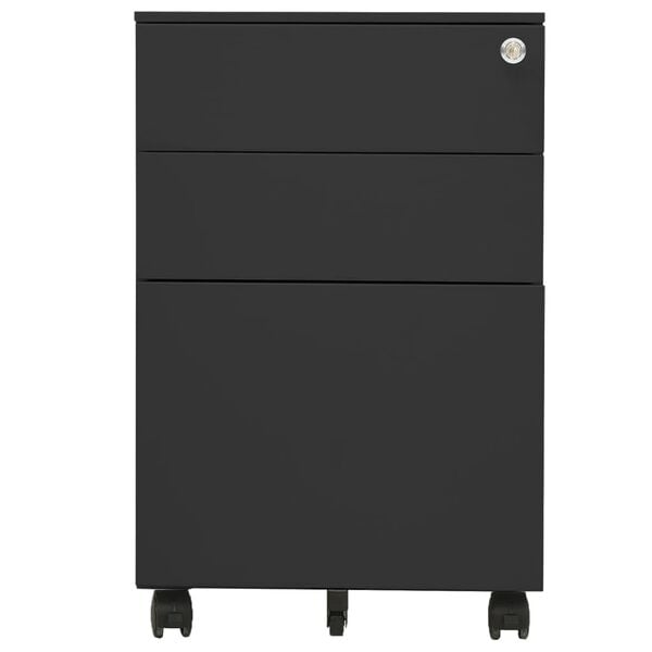 vidaXL Mobile File Cabinet Anthracite 39x45x60 cm Steel