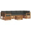 vidaXL Outdoor Sofa Set 8 pcs Natural and Anthracite Solid Acacia Wood