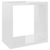 vidaXL Wall Cube Shelves 6 pcs High Gloss White 26x15x26 cm