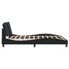 vidaXL Bed Frame without Mattress "Zadar" Black 180x200 cm Super King Faux Leather