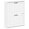 vidaXL Wall-Mounted Shoe Cabinet UTRECHT 71 x 17 x 86 cm White