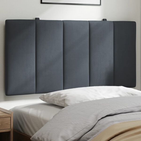 vidaXL Headboard Cushion "Hanko" Dark Grey 107 cm King Single Velvet