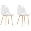 vidaXL Dining Chair | Set of 2 | Transparent | PET, metal | Standard