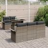 vidaXL Garden Sofa Set with Cushion 6 pcs Grey Poly Rattan