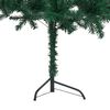 vidaXL Corner Artificial Christmas Tree LEDs&Ball Set Green 150 cm PVC