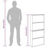 vidaXL Shoe Cabinet 4-Layer Mirror Oak 63x17x134 cm
