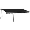 vidaXL Manual Retractable Awning with LED 400x300 cm Anthracite