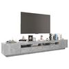 vidaXL TV Cabinet with LED Lights Concrete Grey 260x35x40 cm