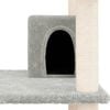 vidaXL Cat Tree with Sisal Scratching Posts Light Grey 162 cm