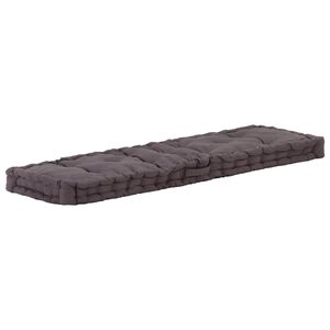 vidaXL Pallet Floor Cushion Cotton 120x40x7 cm Anthracite