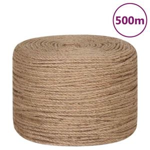 vidaXL Rope 100% Jute 6 mm 500 m