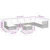 vidaXL 9 Piece Garden Sofa Set with Cushions Beige Poly Rattan