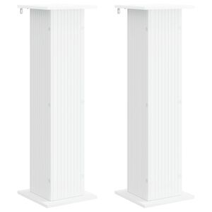 vidaXL Plant Stand 2 pcs White 30.5 x 30 x 100.5 cm Engineered Wood