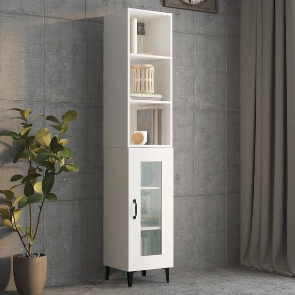 vidaXL Wall Cabinet White 34.5x32.5x90 cm Engineered Wood