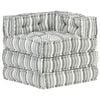 vidaXL Modular Pouffe Grey Stripe Fabric