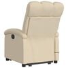 vidaXL Stand up Massage Recliner Chair Cream Fabric