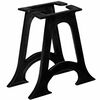 vidaXL Coffee Table Leg | Set of 2 | Black | Solid Cast Iron | Medium | Durable