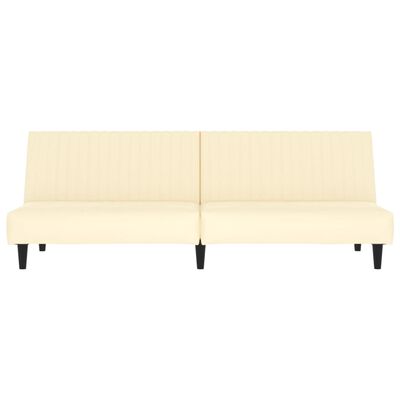 vidaXL 2-Seater Sofa Bed Cream Faux Leather