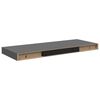 vidaXL Floating Wall Shelf High Gloss Grey 60x23,5x3,8 cm MDF