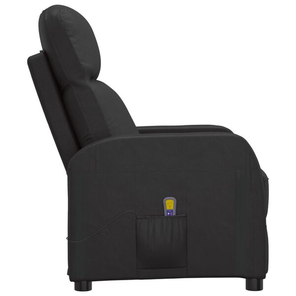 vidaXL Massage Chair Black Faux Leather