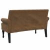 vidaXL Bench with Backrest Brown 120x62x75.5 cm Faux Suede Leather