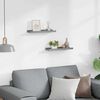 vidaXL Picture Frame Ledge Shelves 2 pcs Grey 40x9x3 cm MDF