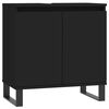vidaXL 3 Piece Bathroom Cabinet Set Black Engineered Wood