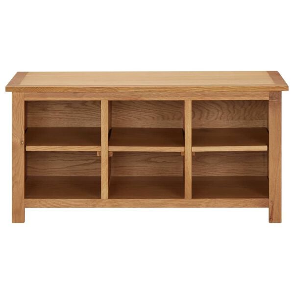 vidaXL Shoe Rack 90x37x45 cm Solid Oak Wood