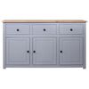 vidaXL Sideboard Grey 135x40x80 cm Solid Pinewood Panama Range