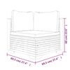 vidaXL Garden Corner Sofas with Cushions 2 pcs Solid Wood Teak