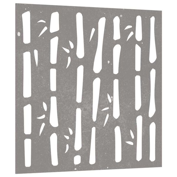 vidaXL Garden Wall Decoration 55x55 cm Corten Steel Bamboo Design