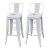 vidaXL Bar Stools 2 pcs White Steel
