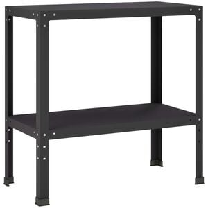 vidaXL Potting Table 100 x 40 x 80 cm Powder-Coated Steel Black