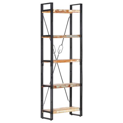 vidaXL 5-Tier Bookcase 60x30x180 cm Solid Reclaimed Wood
