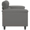 vidaXL 2-Seater Sofa Dark Grey 140 cm Microfibre Fabric