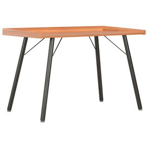 vidaXL Desk | Black, Brown | Engineered wood, Powder-coated steel | Compact