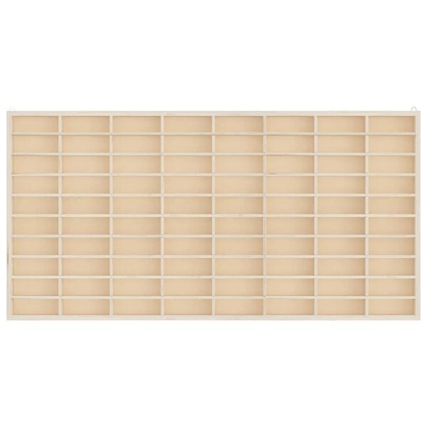 vidaXL Wooden Collector's Display Case with 80 Compartments 80x4.5x40.5cm