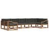 vidaXL Outdoor Sofa Set with Cushion 7 pcs Natural and Anthracite