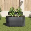 vidaXL Garden Raised Bed 160x80x81 cm Galvanised Steel Grey