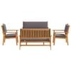 vidaXL Garden Sofa Set 5 pcs Brown 75 x 45 x 38cm Solid Acacia wood
