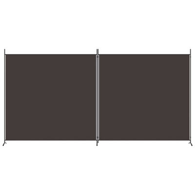 vidaXL 2-Panel Room Divider Brown 348x180 cm Fabric