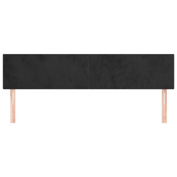 vidaXL Headboards Black 160x5x78/88 cm Velvet