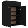 vidaXL Shoe Cabinet Black 60x35x84 cm Engineered Wood