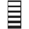 vidaXL Book Cabinet/Room Divider Black 80x30x166 cm Engineered Wood