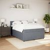 vidaXL Box Spring Bed with Mattress Dark Grey Double Velvet