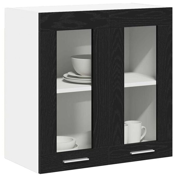 vidaXL Hanging Cabinet Black Oak 60 x 31 x 60 cm Engineered Wood