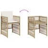 vidaXL 13 Piece Garden Dining Set with Cushions Beige Poly Rattan