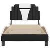 vidaXL Bed Frame "Viana" without Mattress Black and White 90x190 cm Faux Leather