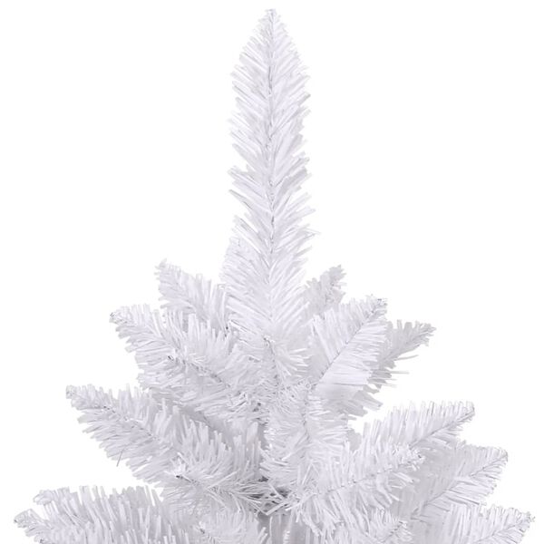 vidaXL Artificial Hinged Christmas Tree with Stand White 180 cm